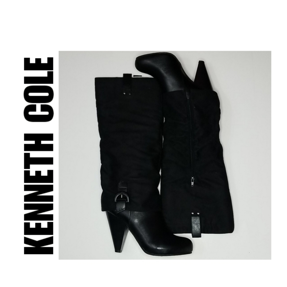 Kenneth Cole reaction black riding boot size 10